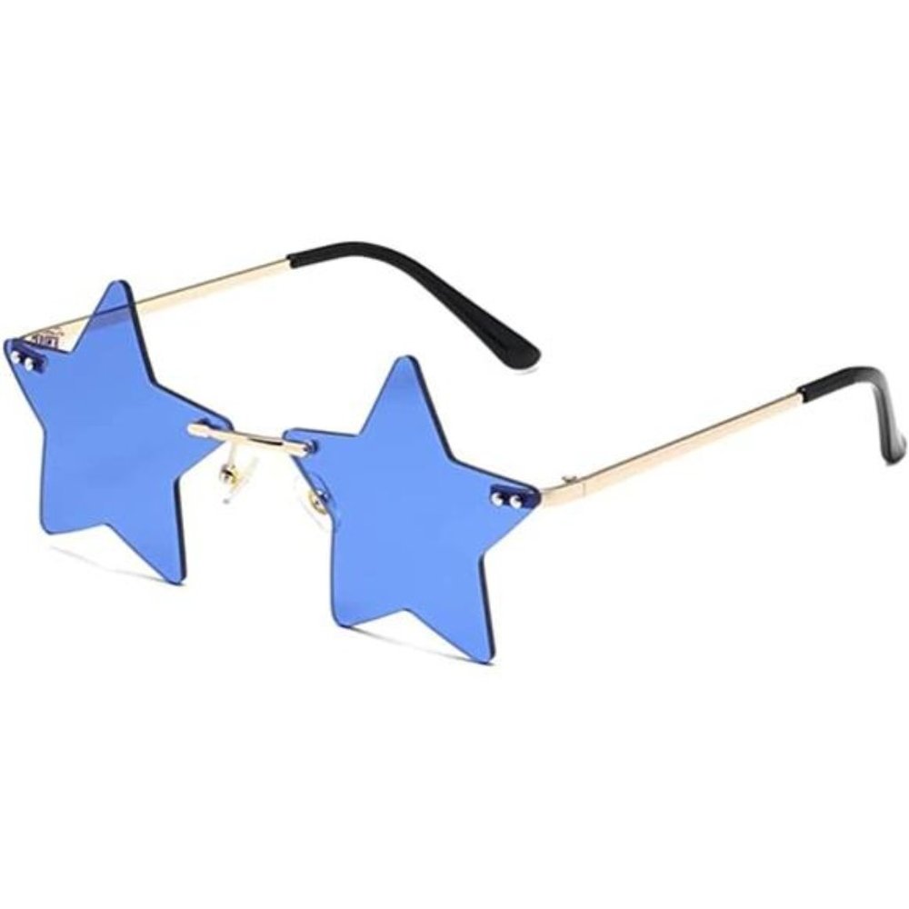Rimless Star shape Sunglasses Personality Sun Glasses women/men Party glasses